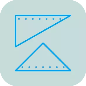 Acrylic triangle ruler